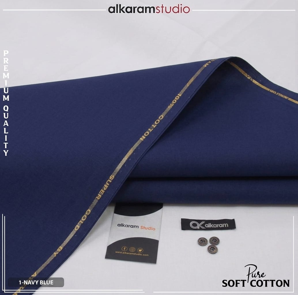 Bin Shahid Pure Cotton Plain Soft Unstitched Suit