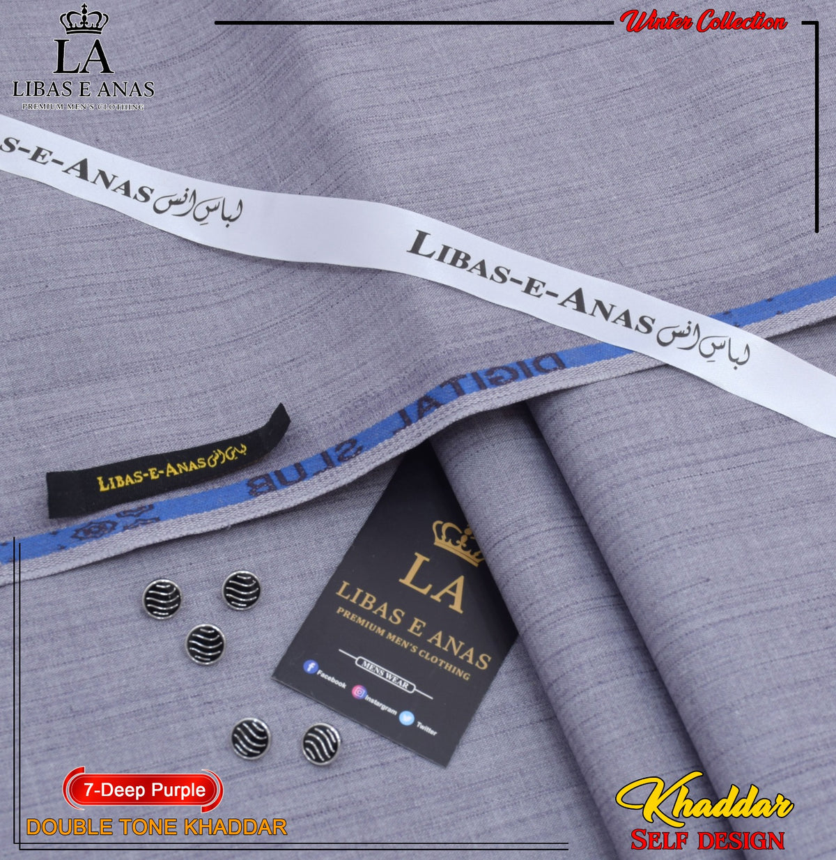 Bin Shahid Pure Khaddar Unstitched Suit – Winter 2026 Collection